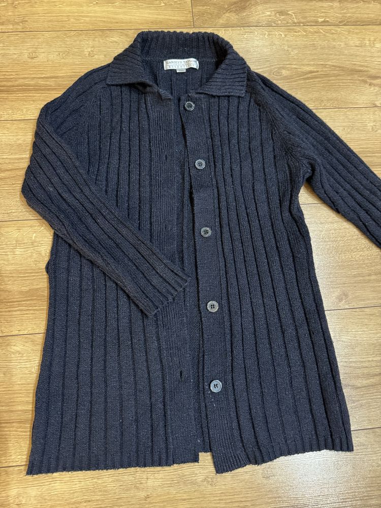 Sweter długi czarny r. S