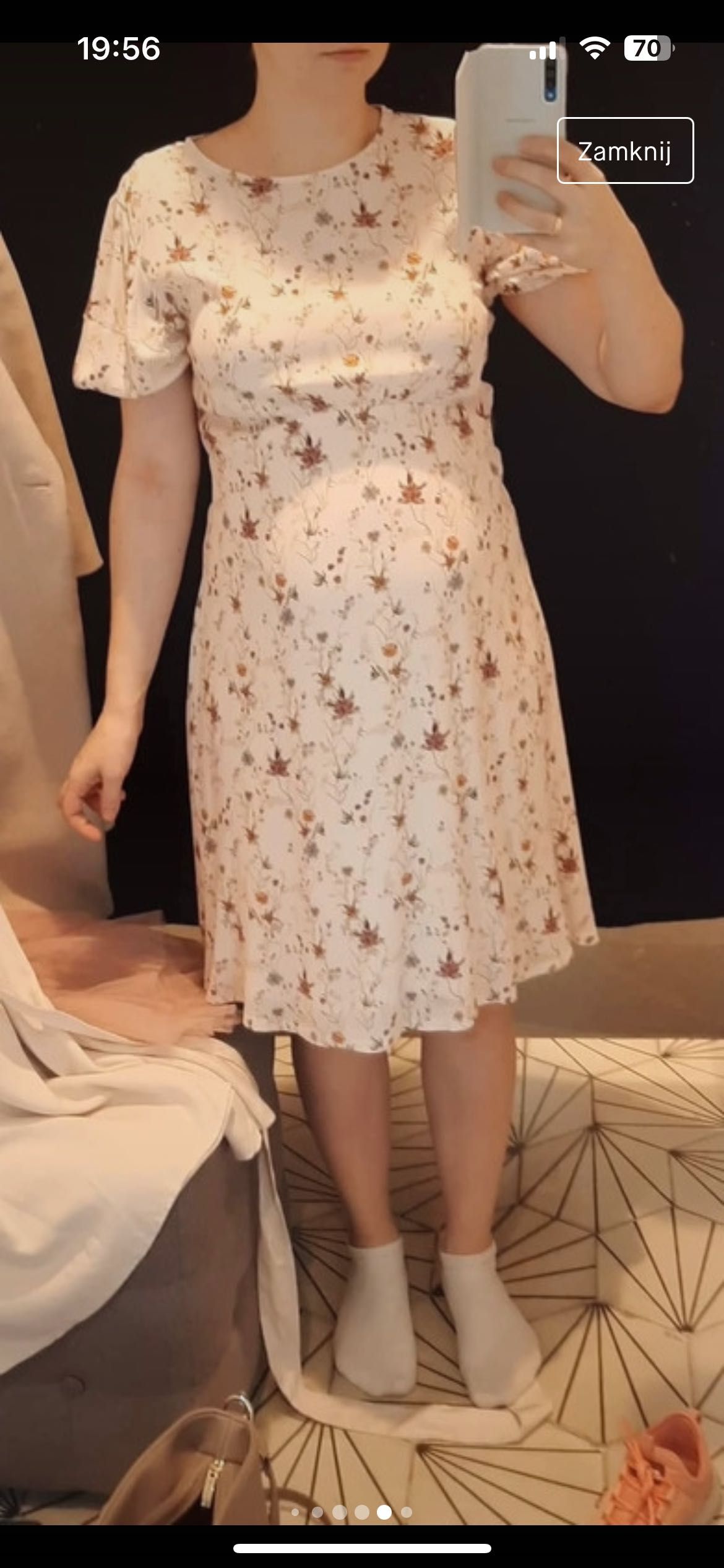 Mohito sukienka z wiskozy z podszewką