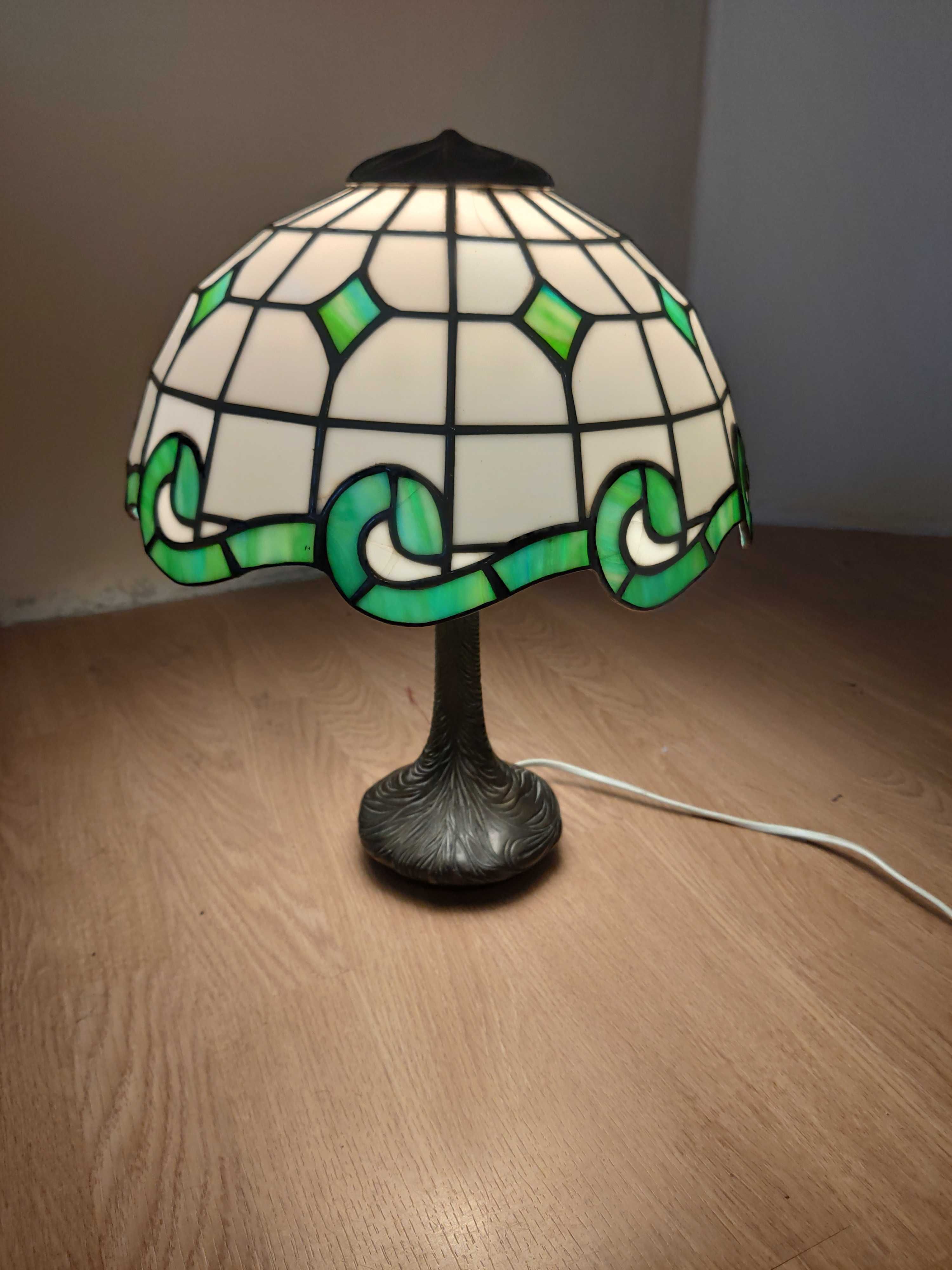 Lampa Tiffany, witrażowa na biurko, duża 40cm !