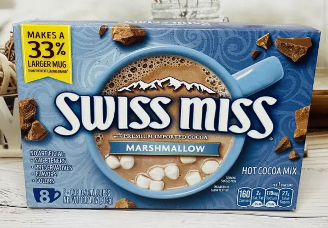 США Гарячий шоколад Swiss Miss з білим Marshmallow, 8 порцій