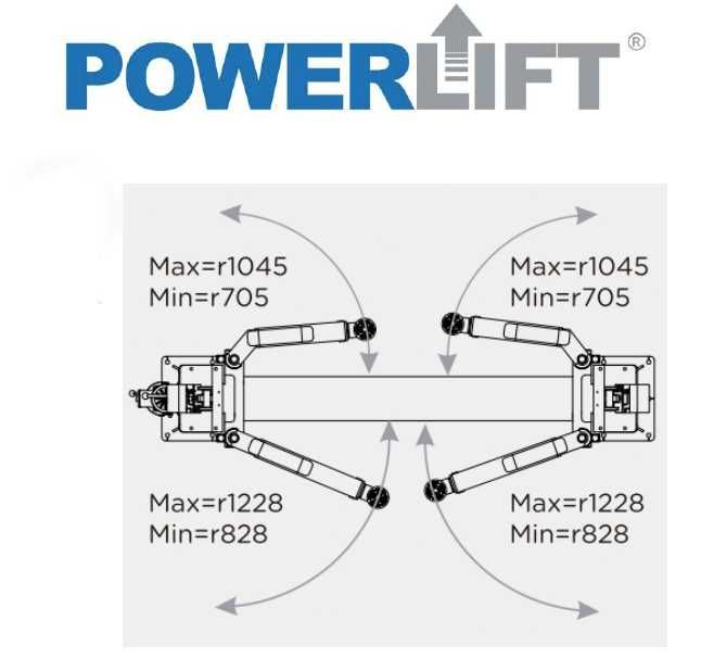 Підйомник гідравлічний 4 тонни POWERLIFT для СТО, гаража. Новий!