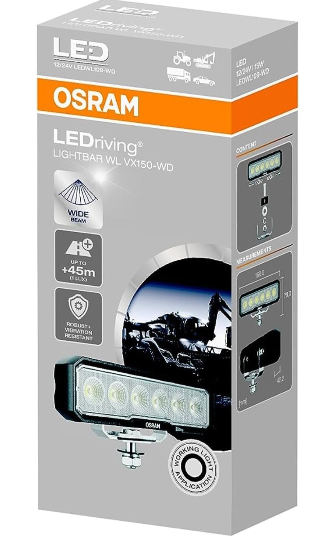 OSRAM reflektor lampa dodatkowa do wózków widłowych,koparek, Lightbar