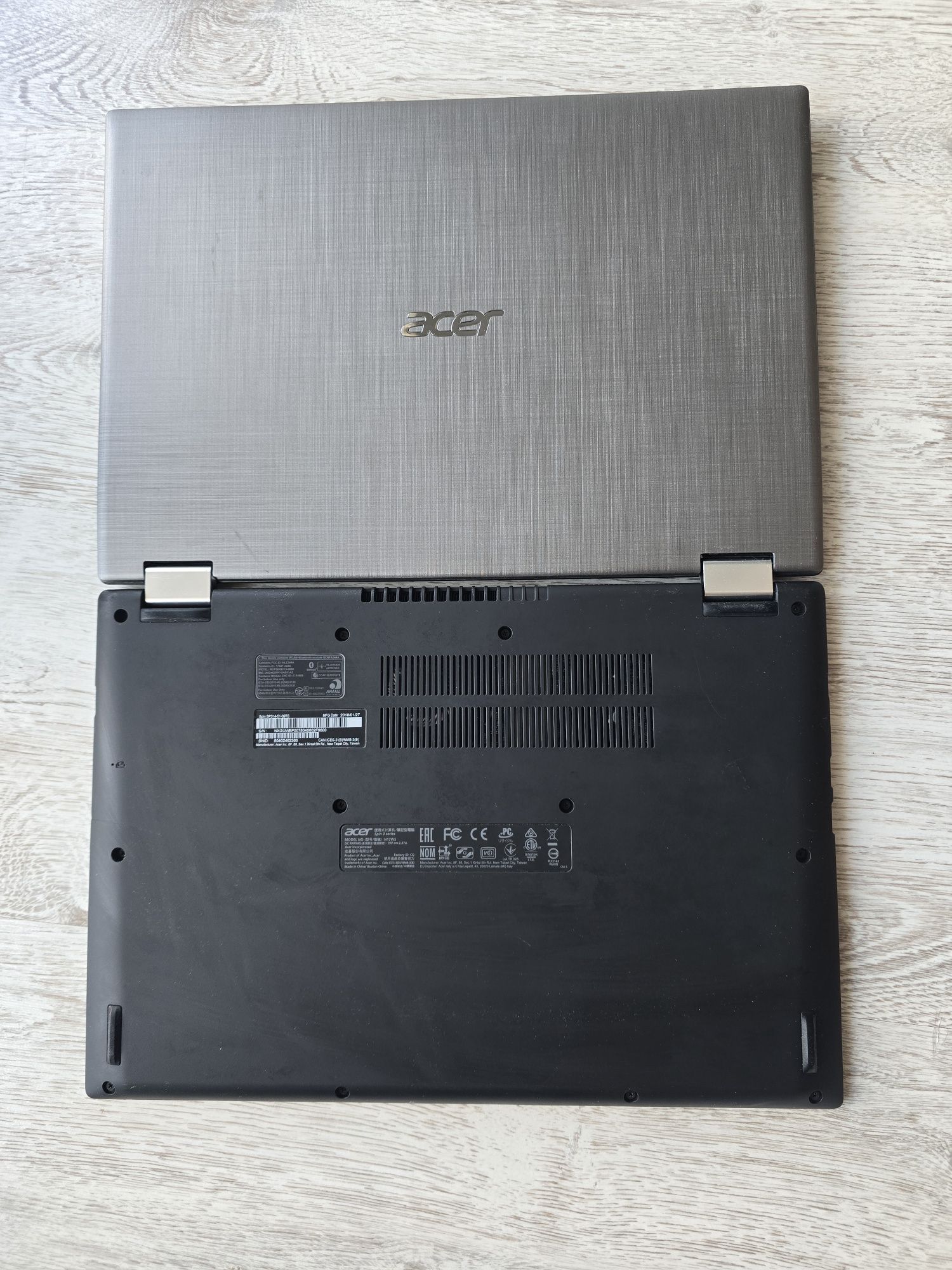 Acer spin 3. Zbity ekran. i3 6006U, 8GB, Win10, ssd 128gb.