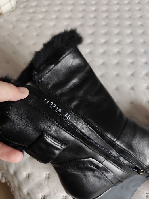 Baldinini botki na koturnie skórzane skóra naturalna czarne kozaki 40