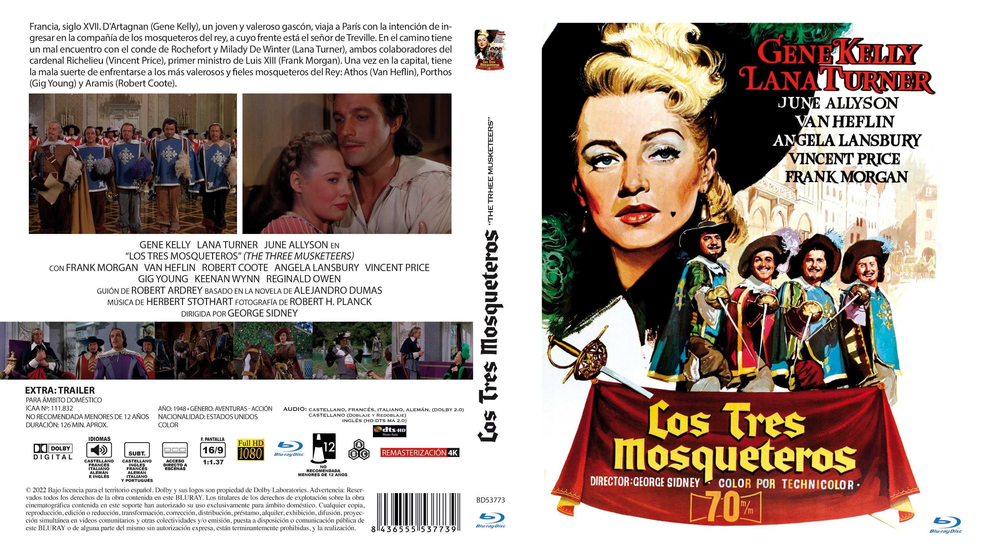 Los Tres Mosqueteros/Os Três Mosqueteiros(Blu-Ray)-Importado