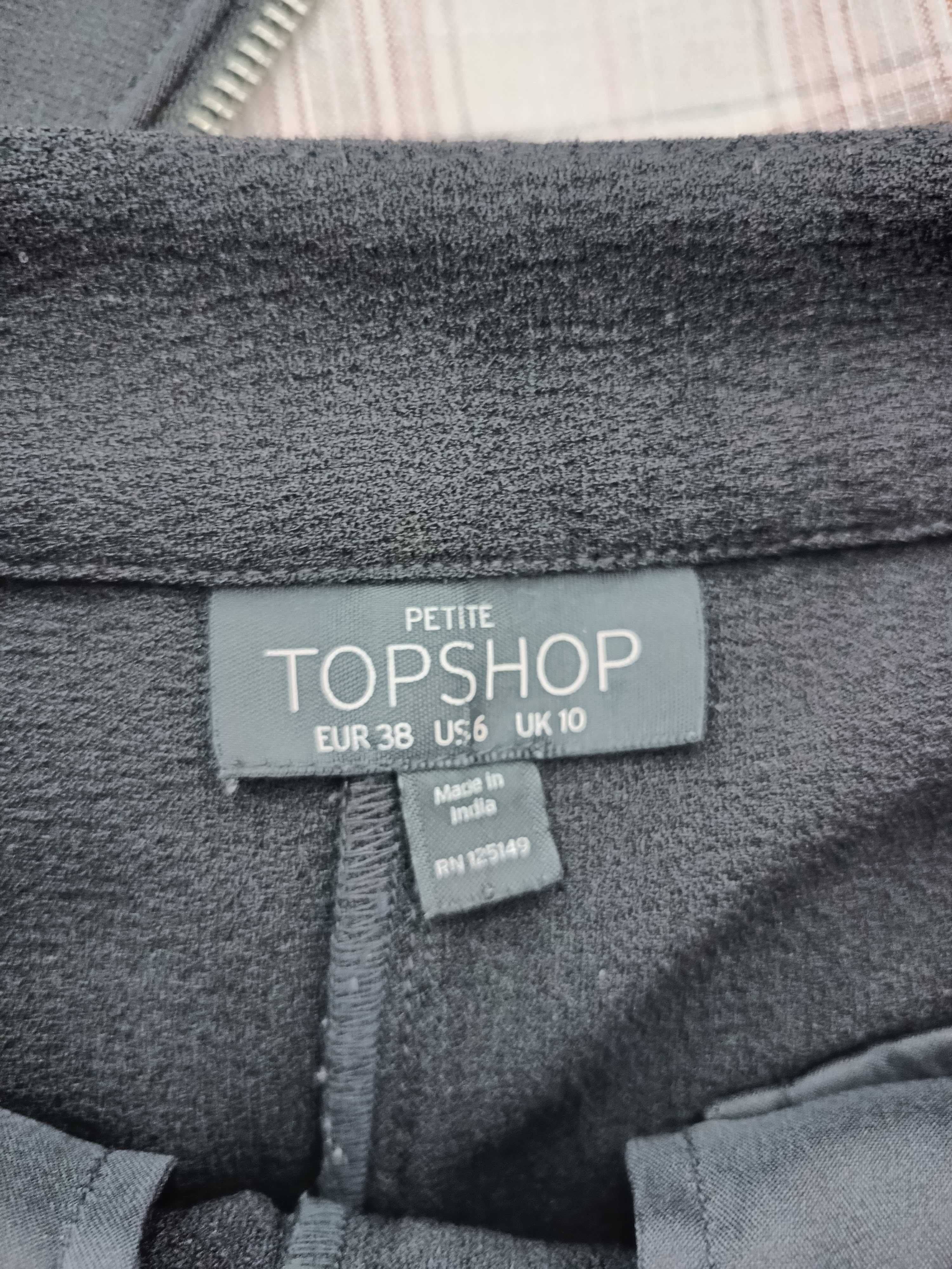 Spodenki czarne szorty TopShop haft kolorowy wielobarwne