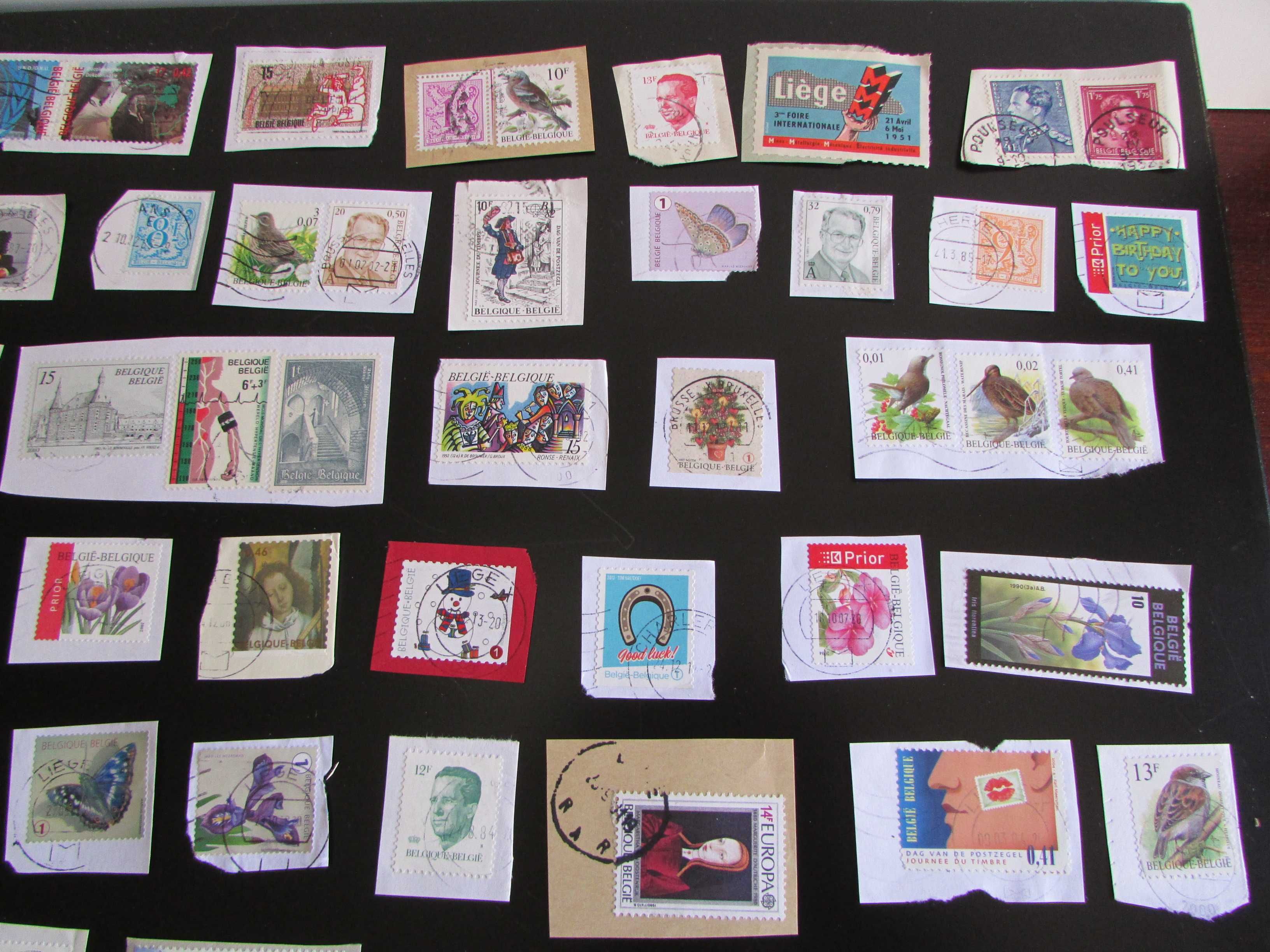 Filatelia: Lote 4 - Bélgica, 120 selos usados diferentes