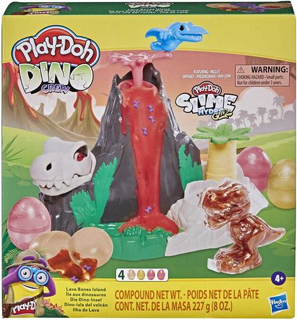 Play-Doh Остров Лава Бонс. Набор слайм и тесто Плей До Вулкан Динозавр