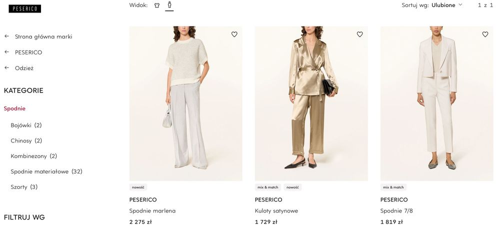 Włoskie beżowe spodnie PESERICO XS casual wygodne fabiana filippi 34