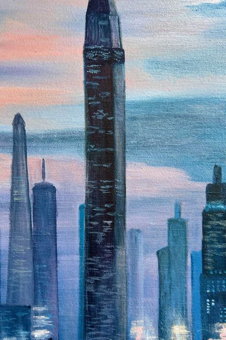 Картина на заказ Город Современная живопись Холст Масло 60*90