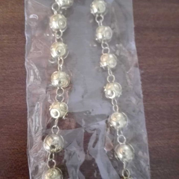 Colar prata dourada Bolas de Viana bolas 8.0 mm