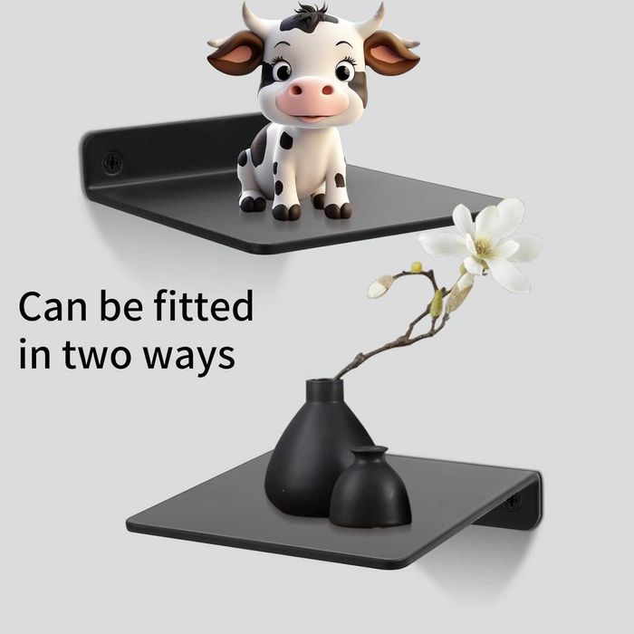 Regał, mała półka ścienna do kuchni, łazienki 11 x 10 x 2,3 cm, 2 szt.