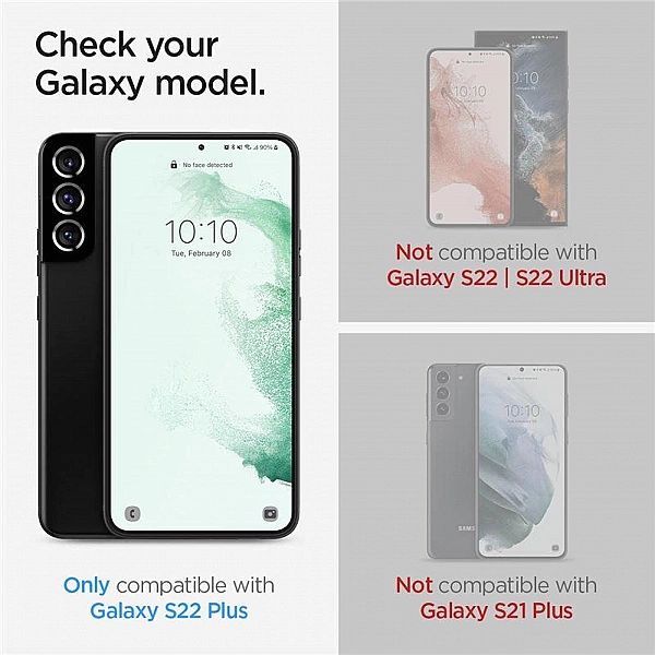 Szkło hartowane Spigen Glas.tR Ez Fit na Samsung Galaxy S22+ - 2 szt.