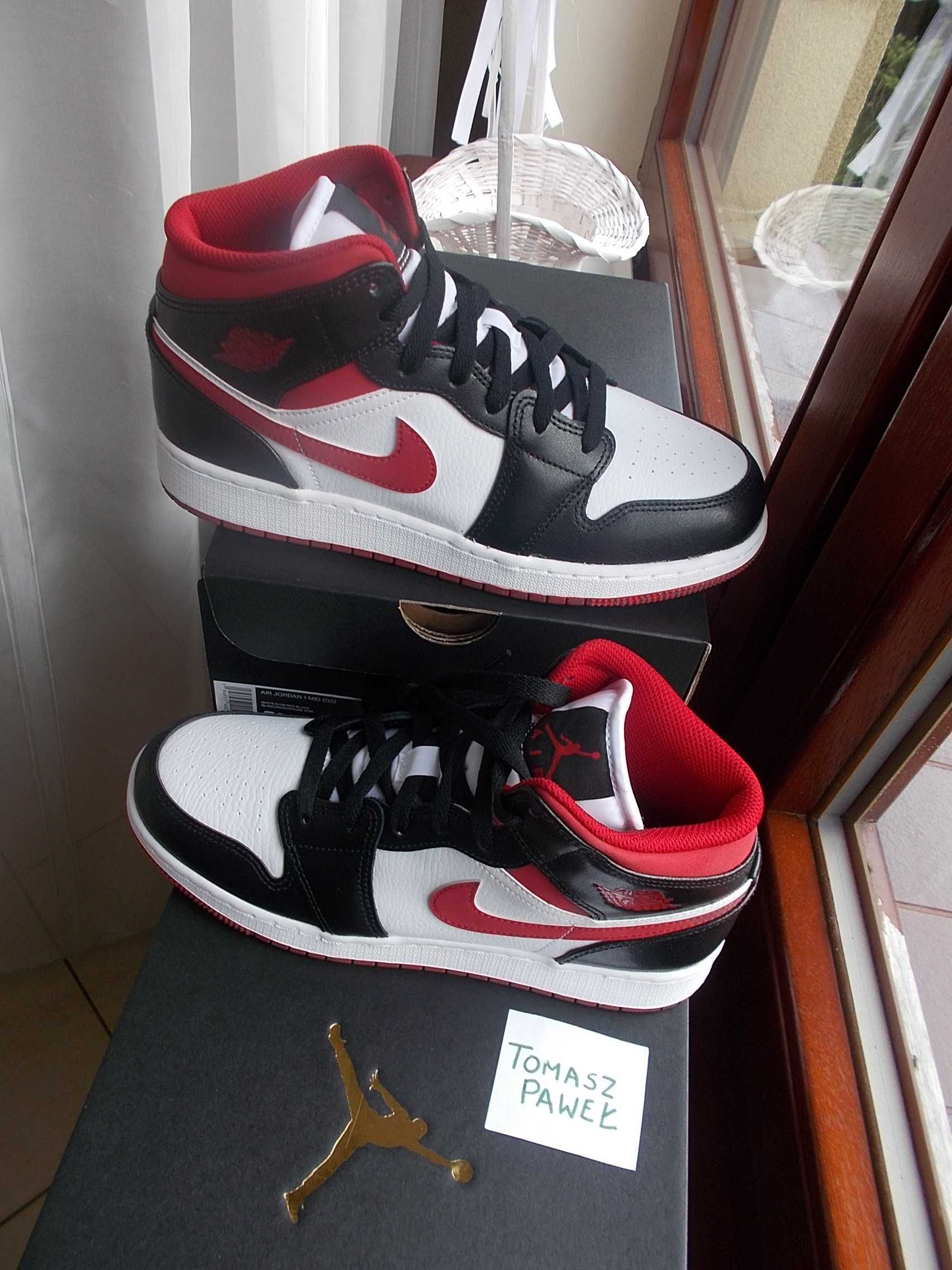 (r. 39 - 24,5 cm) Nike Jordan 1 Mid Gym Red Black DJ4695,122