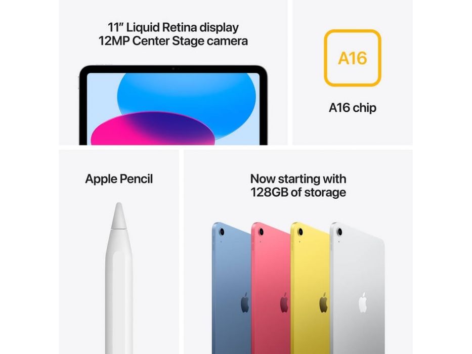 iPad APPLE (11'' - 128 GB - Wi-Fi - Prateado)