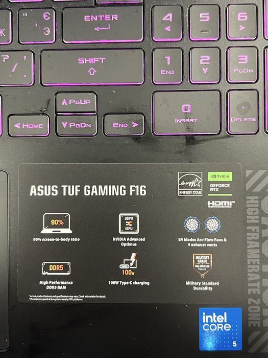 Игровой ноутбук (Ноутбук ASUS TUF F16 )идеальное состаяние