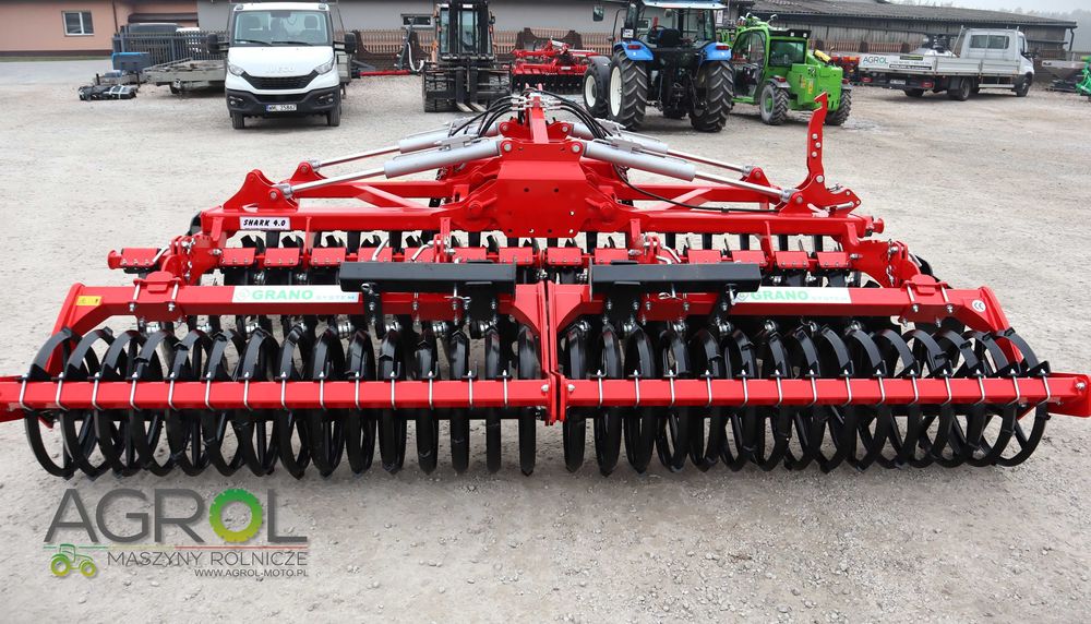 Brona talerzowa hydrauliczna 4m SHARK SHS Grano-System NOWA WERSJA 4,5