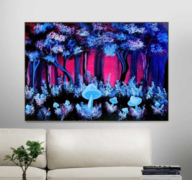 Sonhos de Floresta Néon 60x80 cm
