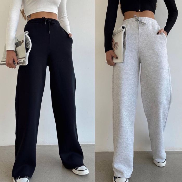 Женские штаны прямые утепленные флисом Кльош 42-50 брюки зимние S-L