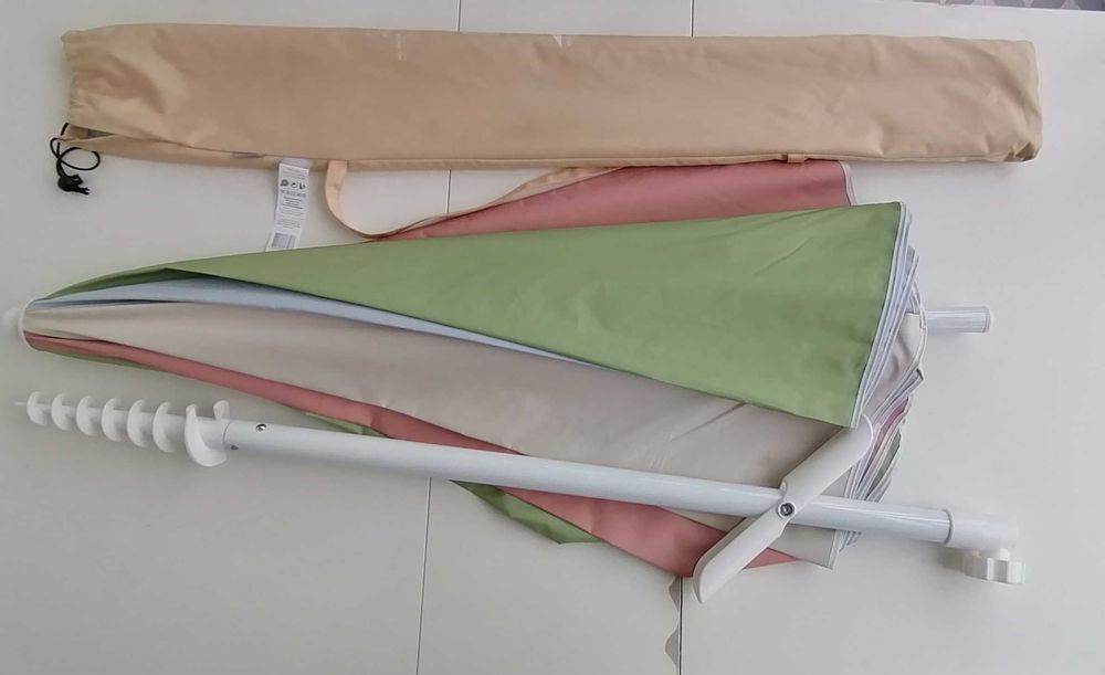 Guarda-Sol de Praia / chapéu de sol com Rosca Aluminio 200cm