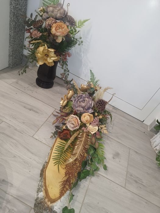 Komplet na grób, deska , boho
