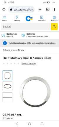 Drut stalowy Diall 0.6mmx34m