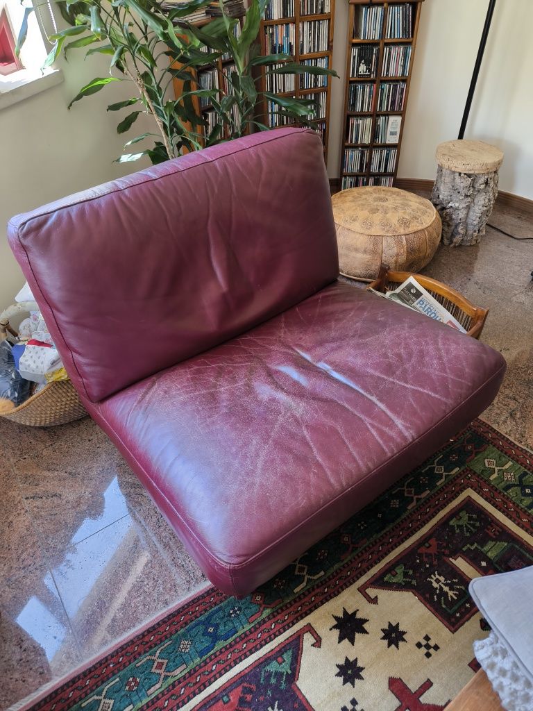 Conjunto de Sofás, em pele, Divani & Divani (Natuzzi)