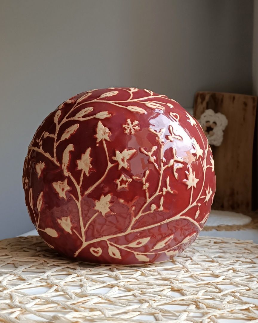 Wazon ceramiczny kula - jak nowy