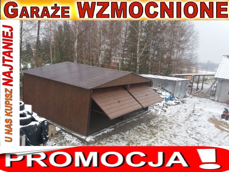 Garaże blaszane,6x5  OKUCIA każdy wymiar PRODUCENT PROMOCJA -5%