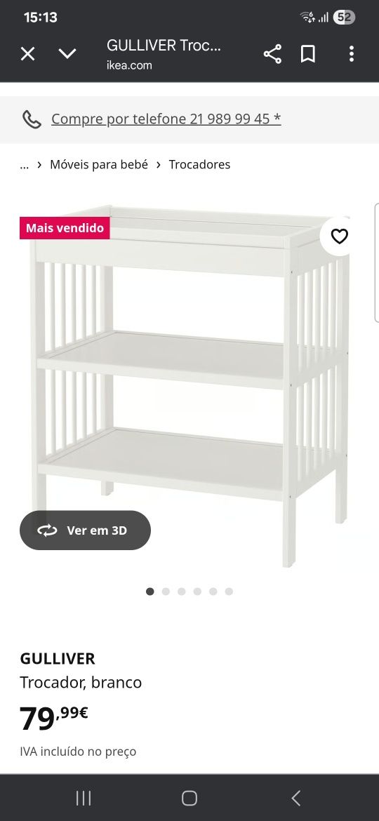 Trocador de bebé