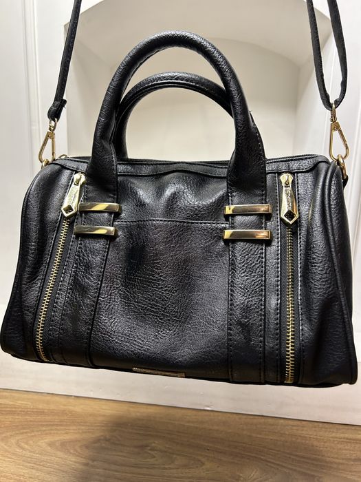 Сумка кожзам  черная Rampage золото-фурнитура