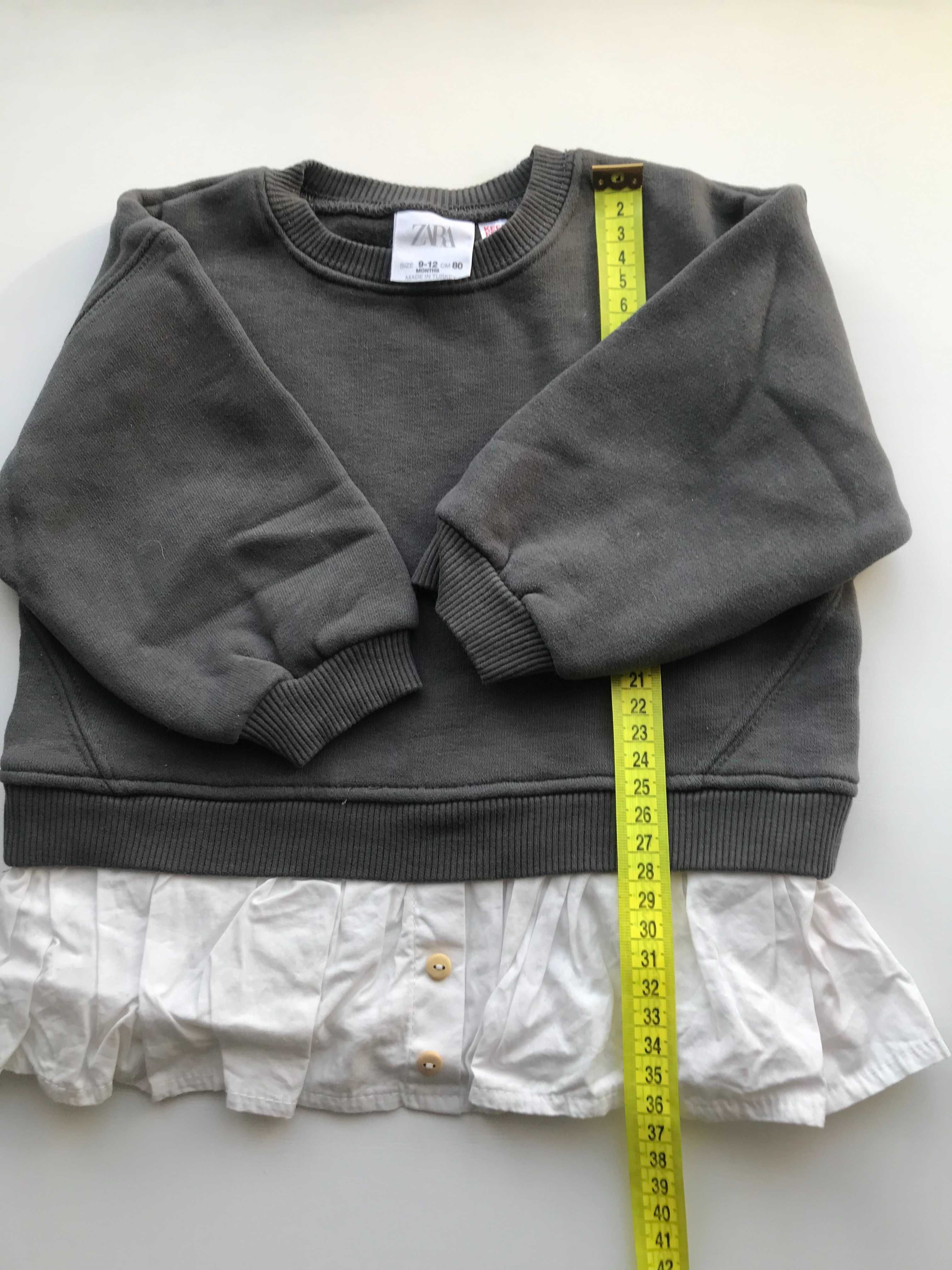 ZARA H&M Костюмчик свитшот платье на девочку 9-12 месяцев