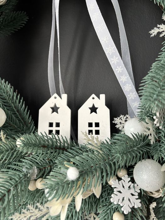 Wianek świąteczny na drzwi, wianek bożonarodzeniowy, wieniec na drzwi