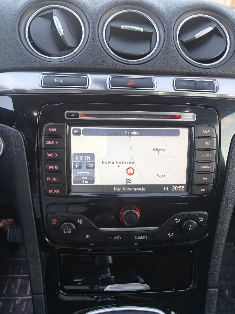 Radio, nawigacja Ford S-Max lift + kod(sprawne, stan bdb)