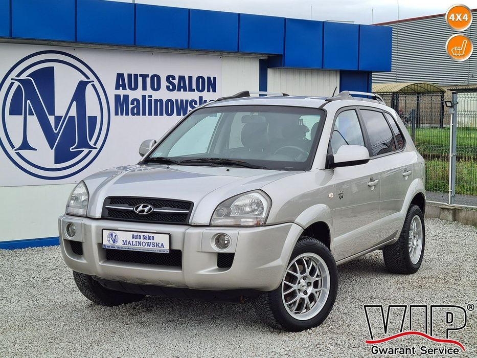 Hyundai Tucson 4x4 Skóra Grzane Fotele Klimatronik Halogeny Komputer Relingi Alu