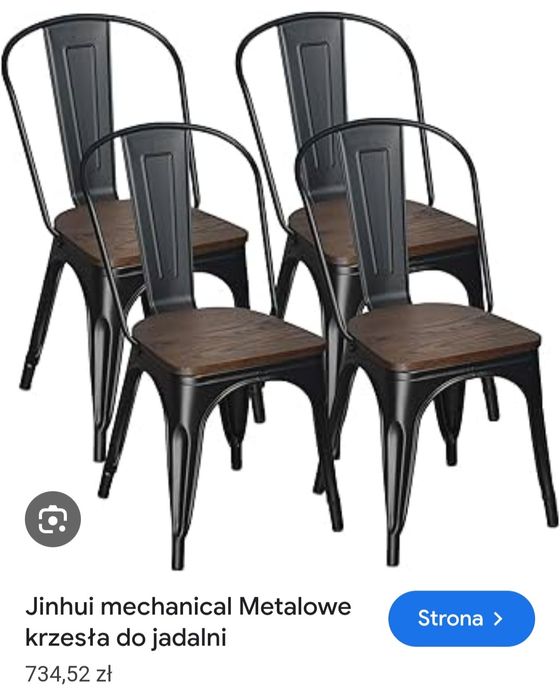 Krzesło do jadalni loft x4 sztuki