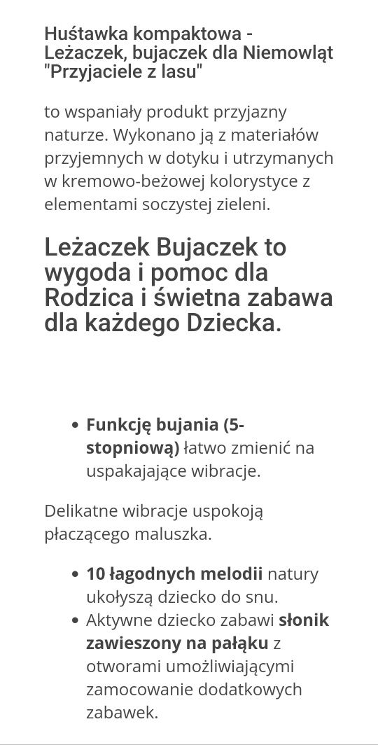 Huśtawka elektryczna Fisher Price