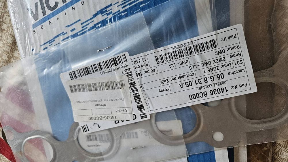 Прокладка вып коллектора Nissan Note E11 1,4 2005-2012/Micra K12