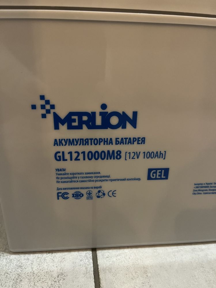 Акумулятор Merlion 12V 100 Ah Gel (GL121000M8)