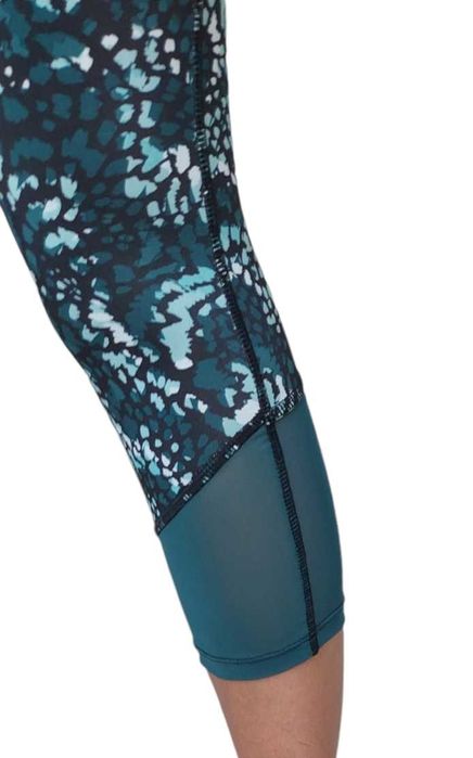 Zielone legginsy 3/4 BERSHKA, z siateczką , R. XS