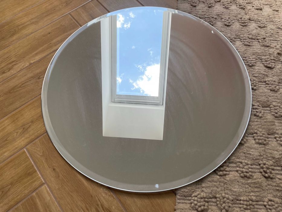Lustro łazienkowe fazowane okrągłe 60 cm
