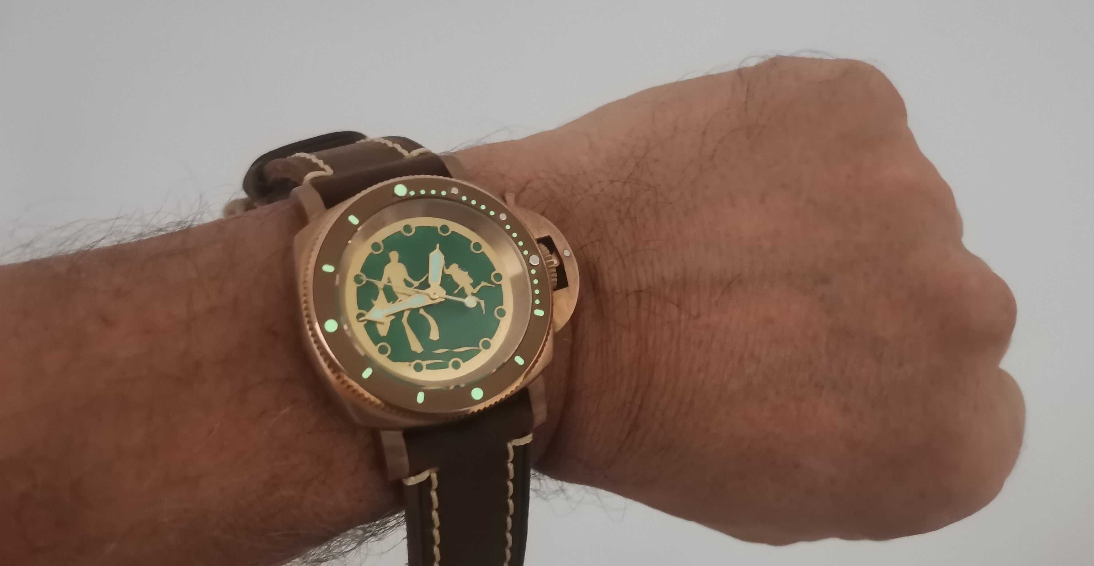 Relógio Seiko Panerai Bronze MOD ÚNICO e EXCLUSIVO