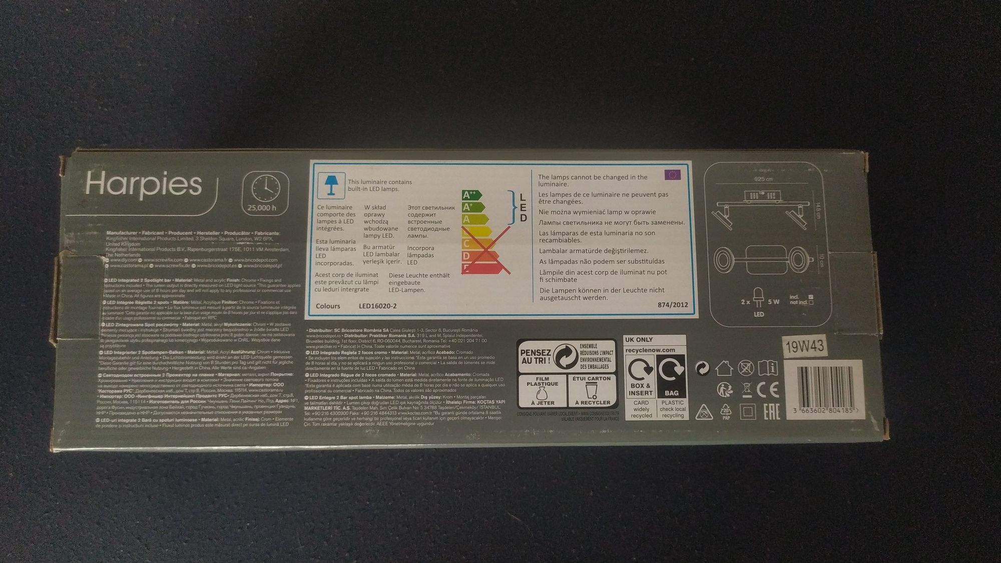 Dwie Spot listwy LED Colours Harpies 2 x 5 W