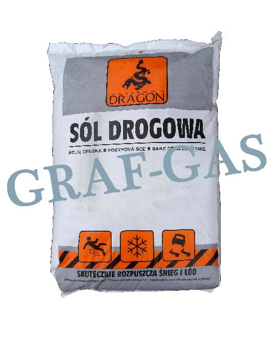Sól drogowa na lód antylód gołoledż worki workowana 25 KG lub tona