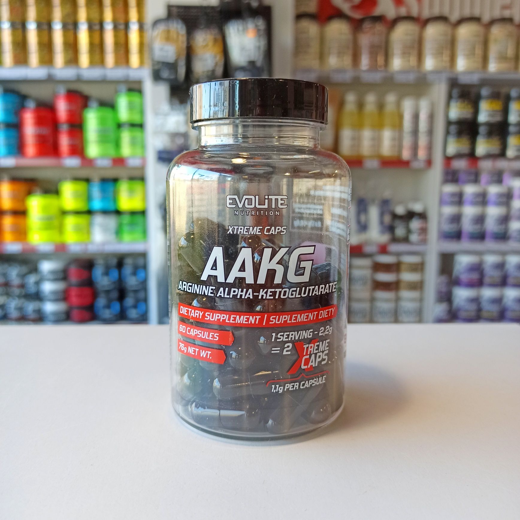 Evolite AAKG Xtreme 60kaps Arginia Przedtreningówka Booster NO