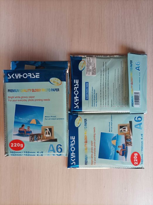 Фото Бумага глянцевая 102 Х 152 плотность 220g