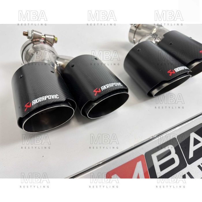 Выхлоп на BMW G30 M Akrapovic карбон скошенный