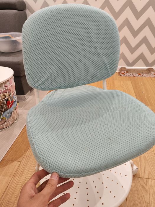 Krzesło IKEA Vimund Turkus dziecięce biurowe