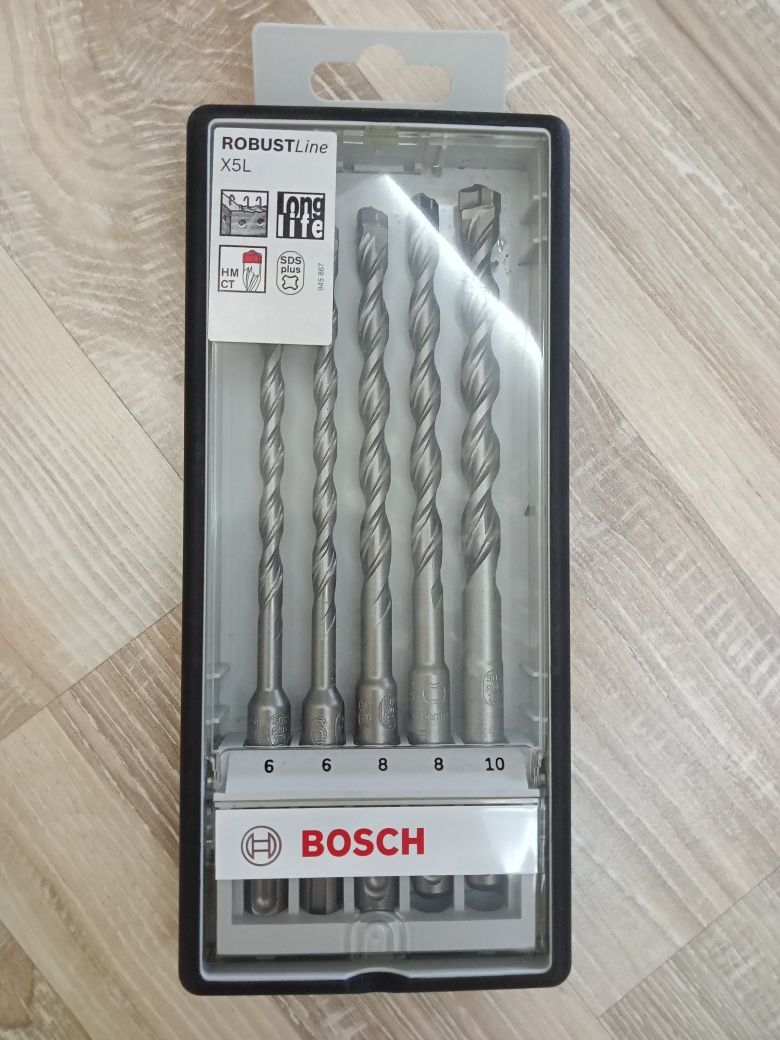 Набор буров  Bosch Robust Line SDS-plus-7, (6-10 мм) 5 шт