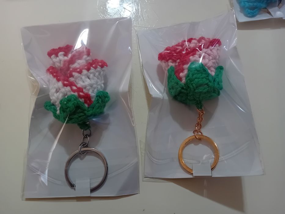 Porta chaves feitos em croché